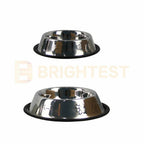 Stainless Steel Pet Bowl Water Bowls Portable Anti Slip Feeder Dog Cat Embossed