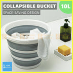 10L Collapsible Folding Bucket Silicone Water Container Hiking Camping Fishing