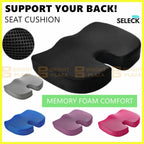 Orthopaedic Memory Foam Seat Cushion Support Back Pain Chair Pillow Car Coccyx