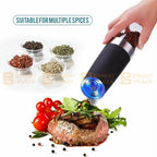 Electric Salt Pepper Grinder Mill Shakers Stainless Steel LED Light Battery Auto