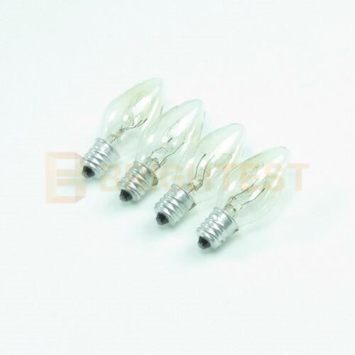 8pcs Clear Night Light Lamp Replacement Bulbs 7W E12 240V Small Screw On Bulb
