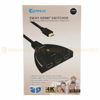4K 1080P HDMI HDTV Switch Switcher Selector Splitter Cable 3 Port Way In 1 Out
