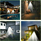 2PK 20 LED Solar Powered PIR Motion Sensor Light Garden Outdoor Security Lights