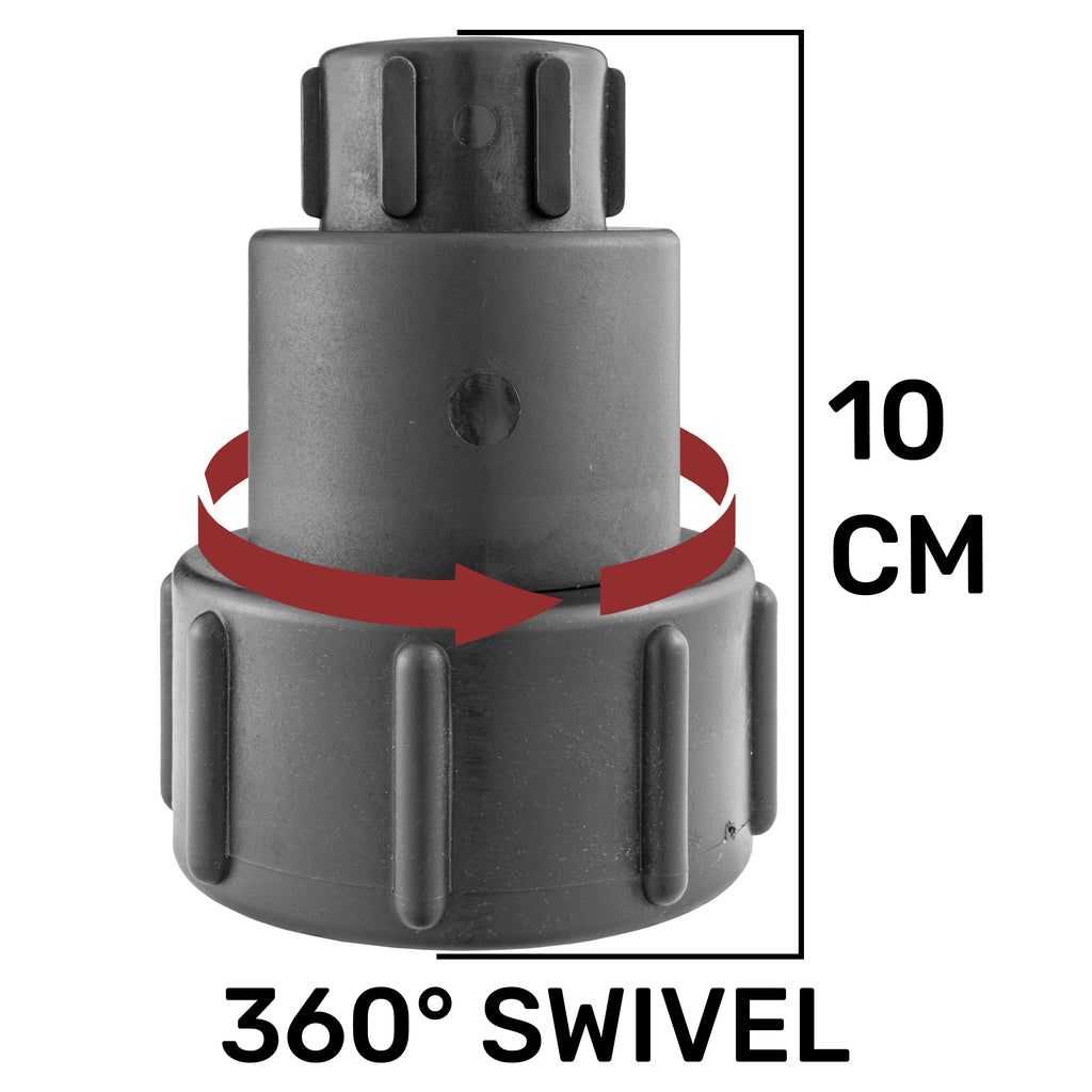 IBC 2” S60X6 - 1/2" BSPF Extender Adaptor with Lever Valve and Geka Type Fitting