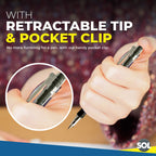 Retractable Ballpoint Pens | Mixed Colours | 16 Pack