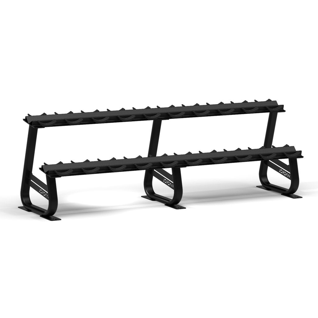 Jordan Classic Rubber Dumbbell set 2.5-25kg with Horizontal Rack