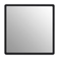 Small Black Wall Mirror with Gold Edge