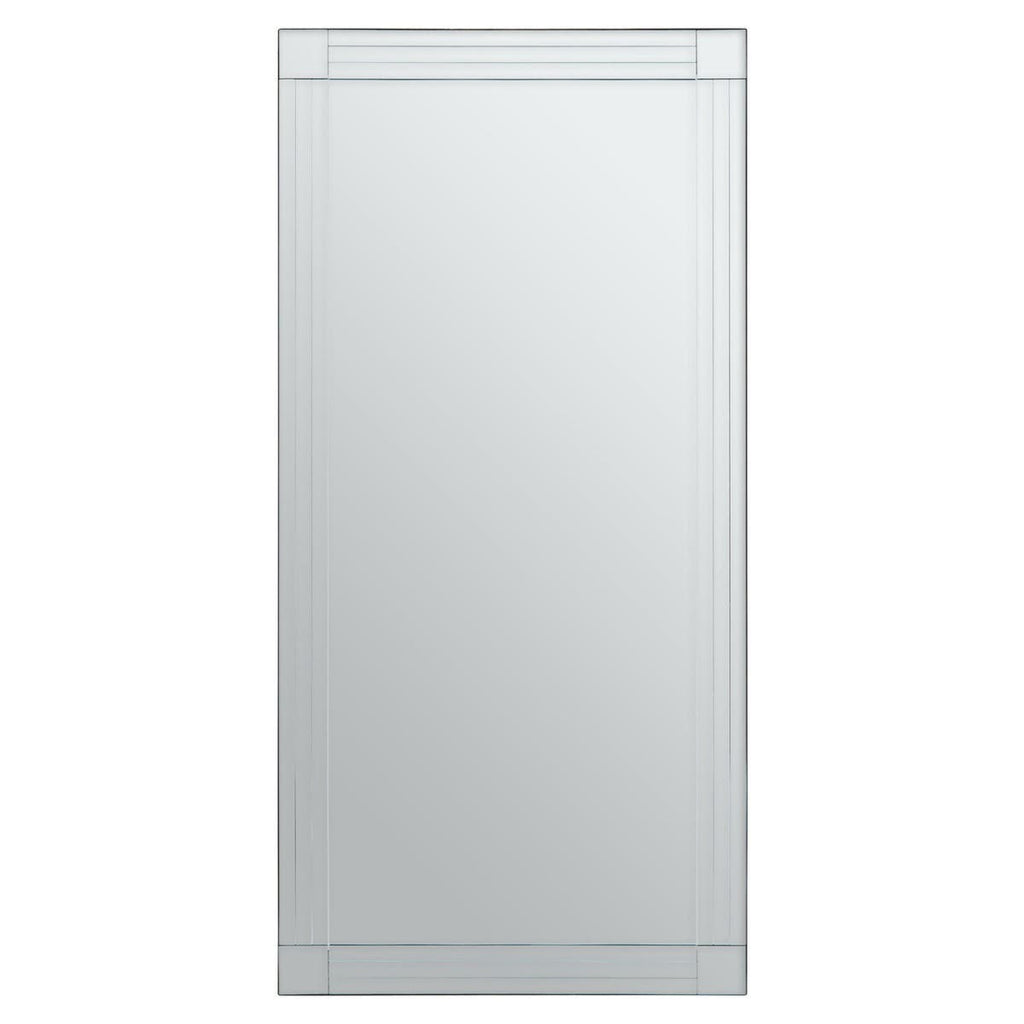 Sana Rectangular Wall Mirror with Linear Detail