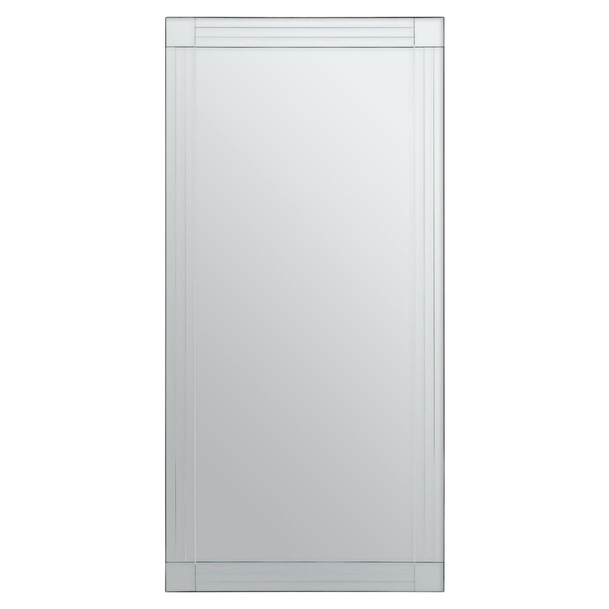 Sana Rectangular Wall Mirror with Linear Detail