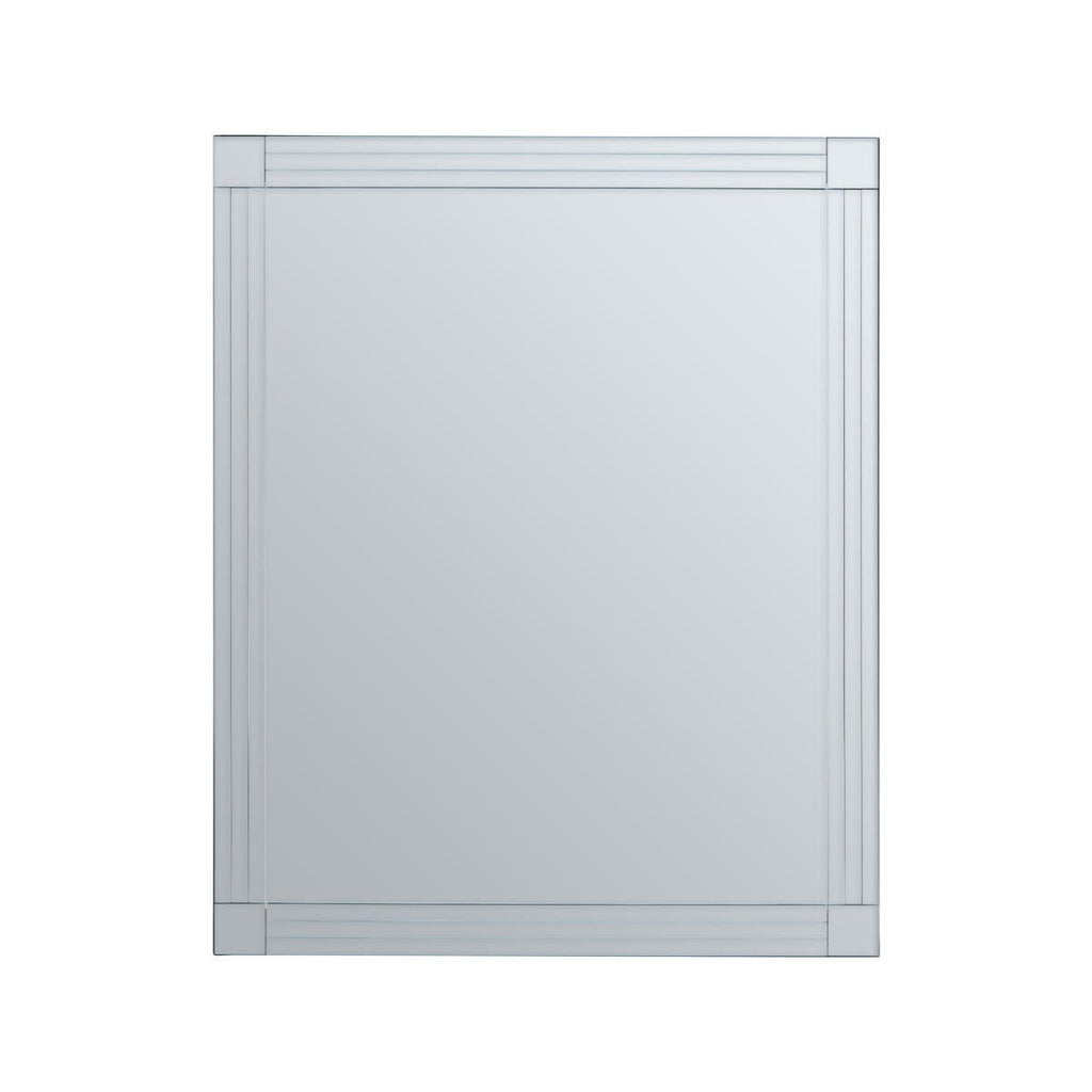 Sana Square Wall Mirror with Linear Detail
