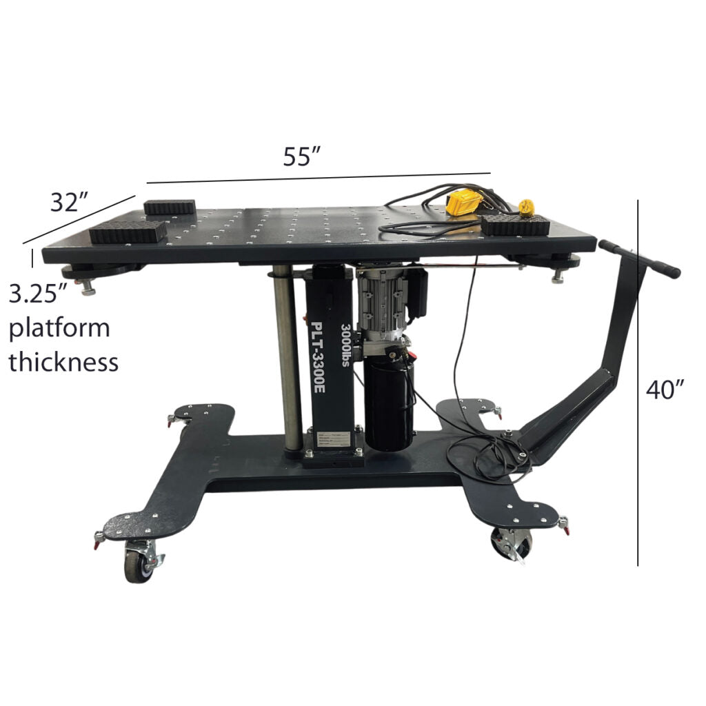 Powerline PLT-3000B Battery Powered EV Lift Table 3000 lb Capacity