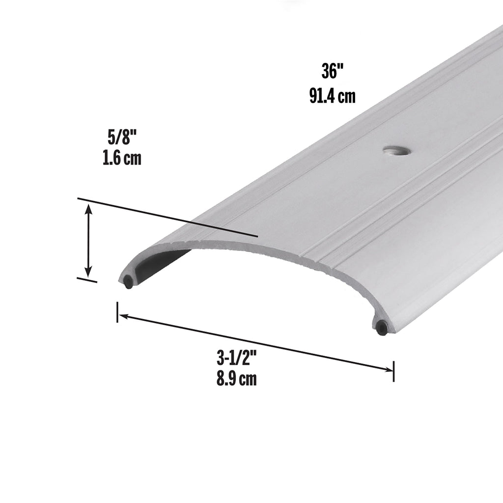 3-1/12 in. x 5/8 in. Aluminum Dome Top Commercial Low-profile Threshold