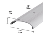 3-1/12 in. x 5/8 in. Aluminum Dome Top Commercial Low-profile Threshold