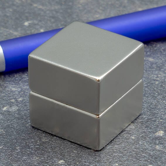 Neodymium Block Magnets 25.4mm x 25.4mm x 12.7mm High - N40