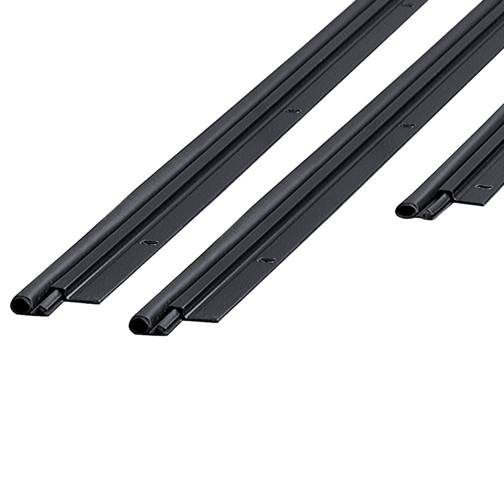36 in. x 84 in. Black Flat-design Aluminum and Vinyl Screw-on Top and Sides Door Seal Kit