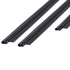 36 in. x 84 in. Black Flat-design Aluminum and Vinyl Screw-on Top and Sides Door Seal Kit