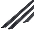 36 in. x 84 in. Black Flat-design Aluminum and Vinyl Screw-on Top and Sides Door Seal Kit