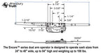 119 AmesburyTruth Encore Casement Sill Mount Dual Arm Operator 50.10