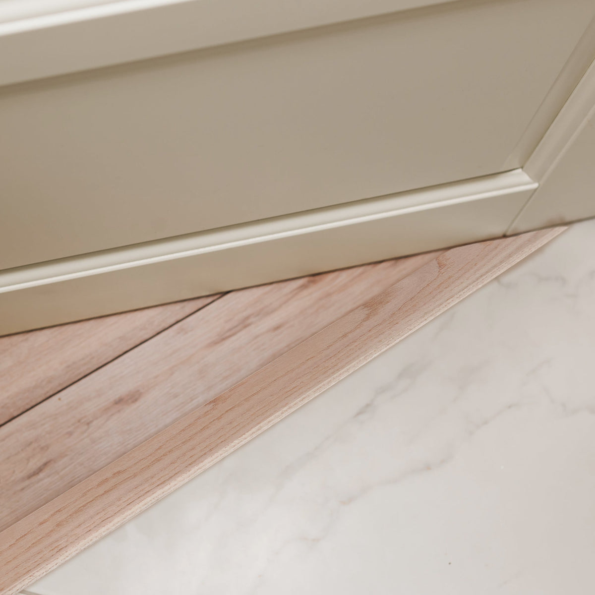 36 in. Natural Hardwood Flat-Profile Threshold for Doorways