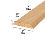 36 in. Natural Hardwood Flat-Profile Threshold for Doorways
