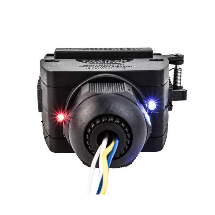 12 Pin Flat Trailer Plug & Socket - Red & Blue LED for AUX Circuit