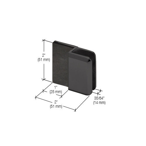 CRL Matte Black Beveled Door Stop for 1/2" Glass - DS12BEV1MBL
