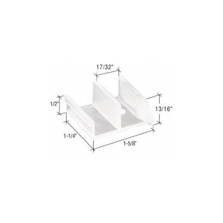 CRL 1-5/8" Wide Tub Enclosure Sliding Door Bottom Guide for Sterling - M6111