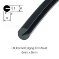 TSEC-1217 Round Rubber Edge Trim – Flexible Edge Protector for PC Cases & Automotive Use