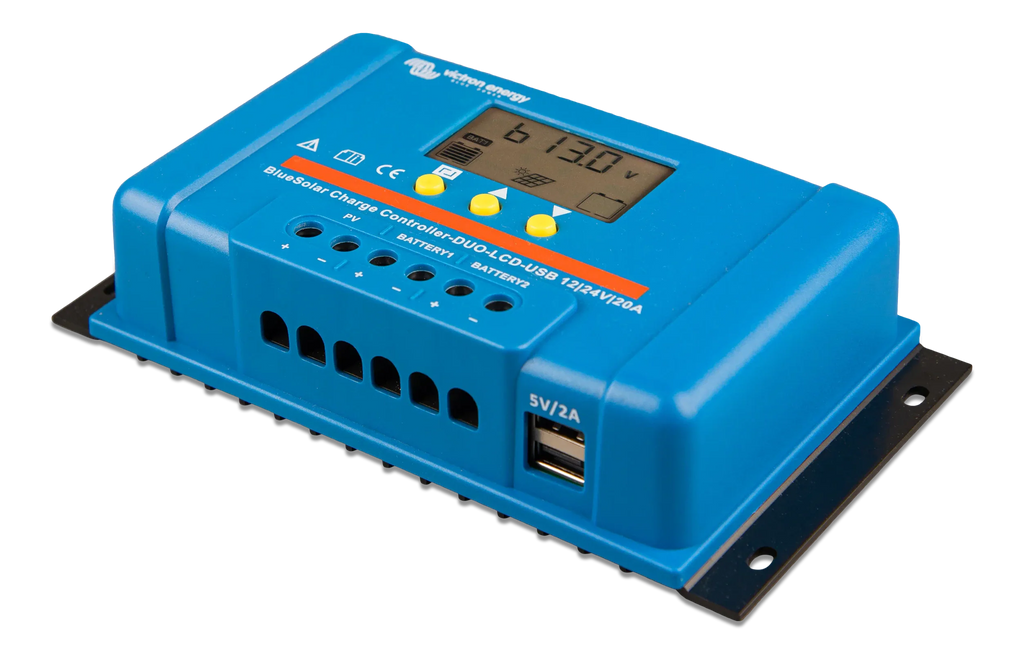 Victron 12/24V 20A BlueSolar PWM-LCD&USB (DUO Dual Battery) Solar Charge Controller