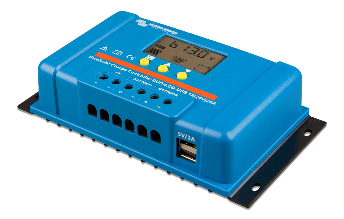 Victron 12/24V 20A BlueSolar PWM-LCD&USB (DUO Dual Battery) Solar Charge Controller