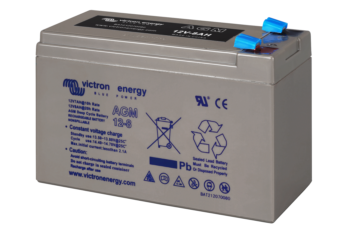 Victron AGM Deep Cycle 12 V Battery - 8 Ah - 220 Ah (C20 capacity)
