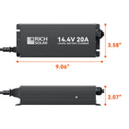 12V(14.4V) 20A | 100-240VAC | 12V LiFePO4 Battery Charger