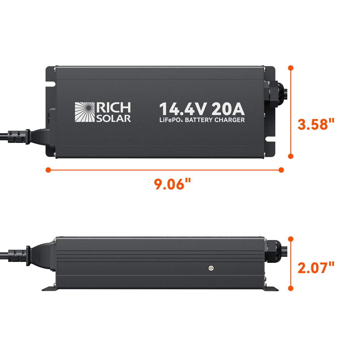 12V(14.4V) 20A | 100-240VAC | 12V LiFePO4 Battery Charger