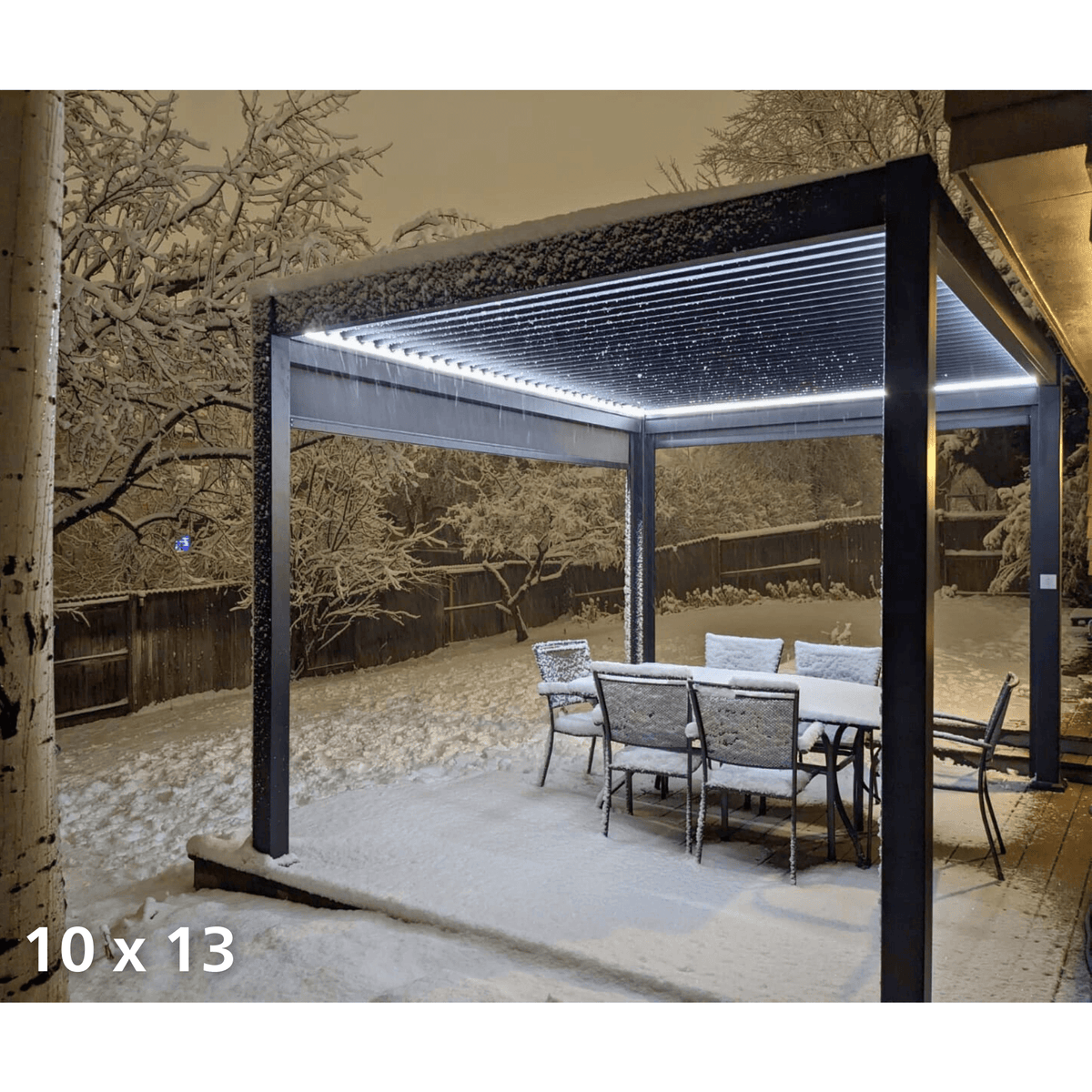 Villa Pergola - Motorized Louver w/ Edge Lighting