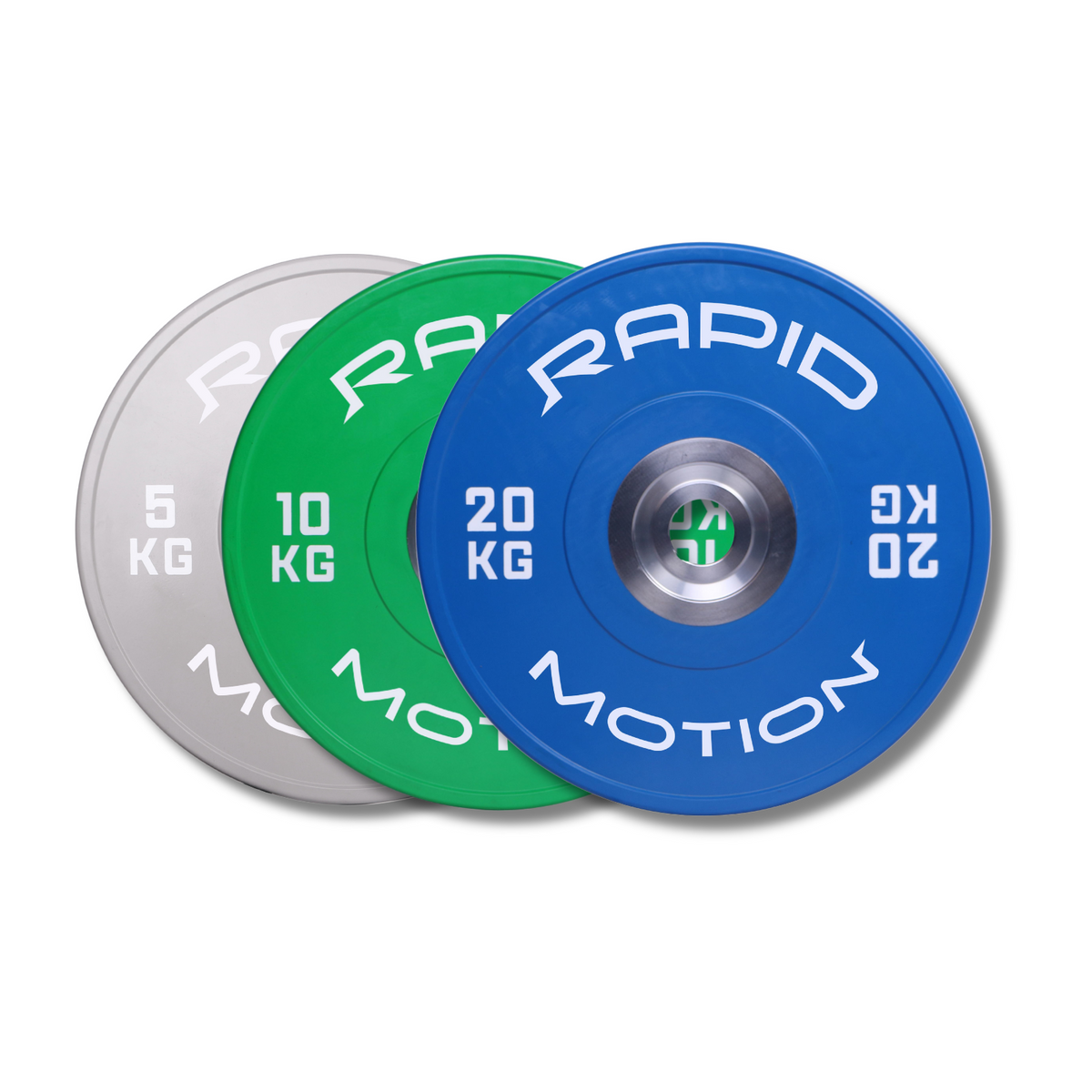 -Coloured Bumper Plate Package-Gym Direct