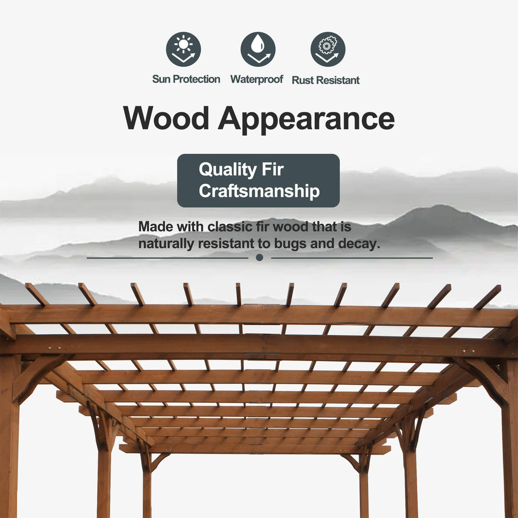 Alora 12 x 16 ft Outdoor Wooden Gazebo