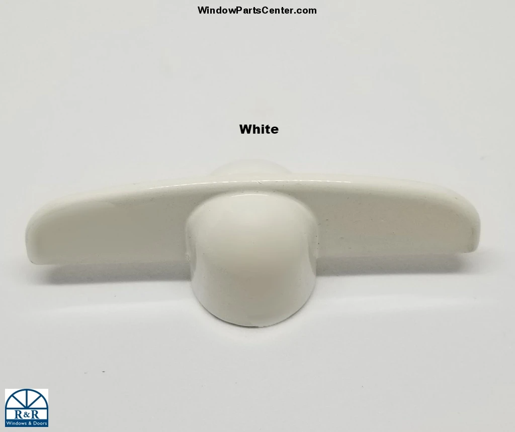 Amsbury Truth T Crank Handle. Also called Wing handle or Butterfly Handle Crank Handle 11/32 Spline Operators. Hurd Casement and Awning Window Replacement Parts Known Part Numbers: 136, Truth 40984, 021951, 37-125-2. Color White