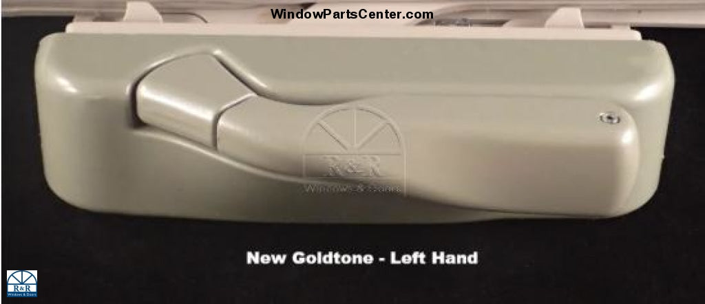 137 Encore Folding Handle And Operator Cover Kit Left / New Goldtone Casement Window Parts