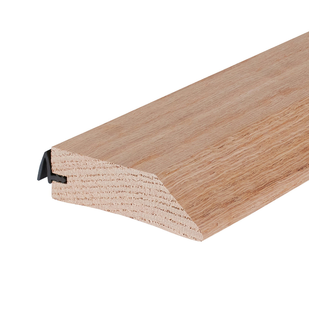 3-1/2 in. x 1 in. x 36 in. Natural Hardwood and Vinyl High-Profile Outswing Door Threshold
