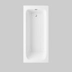 iBathUK Arvon Single Ended Rectangular Acrylic Bathtub with Adjustable Feet, Modern White Gloss Bathroom Tub, 1500 x 700mm