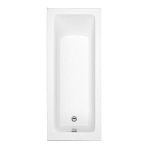 iBathUK Arvon Large Designer Single Ended Rectangular Acrylic Bathtub with Adjustable Feet, White Gloss Bathroom Tub, 1800 x 800mm