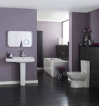 iBathUK Olira Double Ended Rectangular Bath with Rounded Interior, White Gloss Acrylic Bathtub, 1700 x 700mm