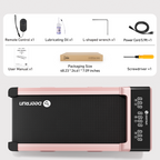 DeerRun Z10 12% Auto Incline Smart Walking Pad Treadmill with remote control Pink-Fat-burning & fitness friendly