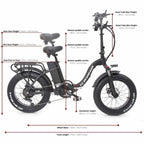 Big Game Bikes Impala Folding Fat Tyre Electric Bike 250W