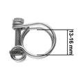 Double Wire Hose Clamp Galvanised 13mm-16mm