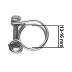 Double Wire Hose Clamp Galvanised 13mm-16mm