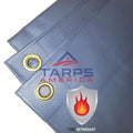 13oz Gray Fire Retardant Vinyl Tarp 18'x18' (Temper Tent)