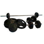 Muscle Motion 140kg Rubber Standard Barbell Dumbbell Set
