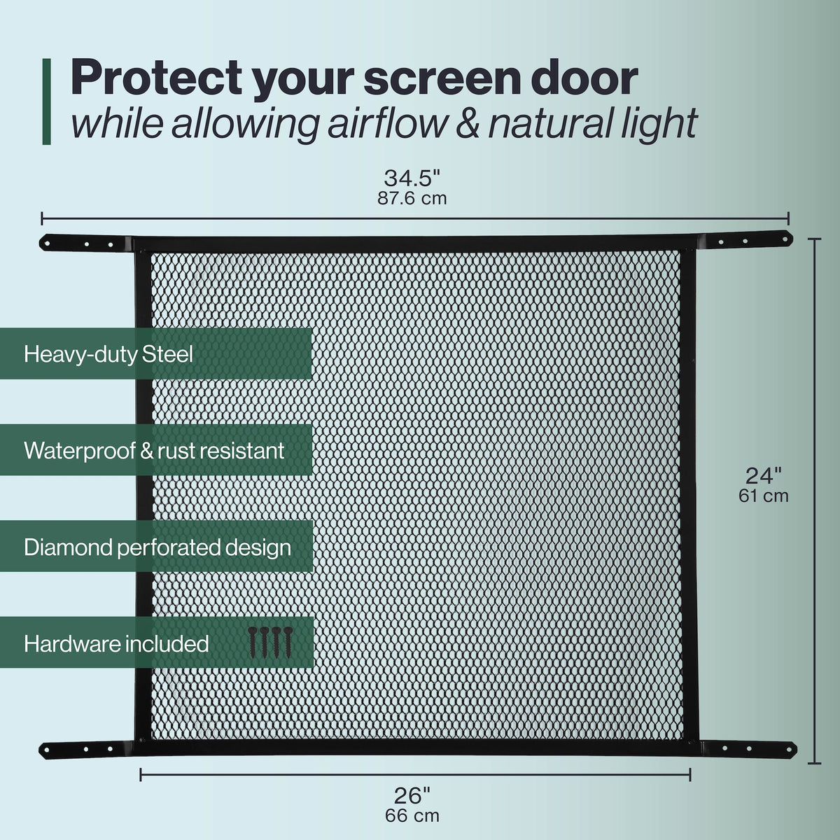 24 in. x 30-36 in. Steel Door Grille