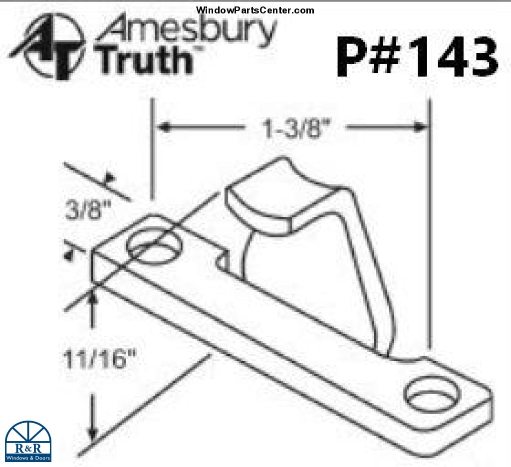 143 Amesbury Truth Small Sash Keeper - For Window Lock